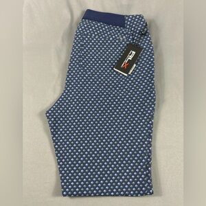 RLX Ralph Lauren Womens Golf Pants Printed 10 Blue Nylon Spandex